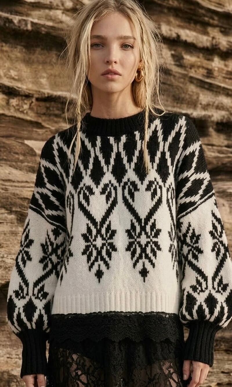 Free People Small Fireside Cozy Tunic Oversized Slouchy Sweater